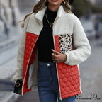 Warm Plush Patchwork Coat