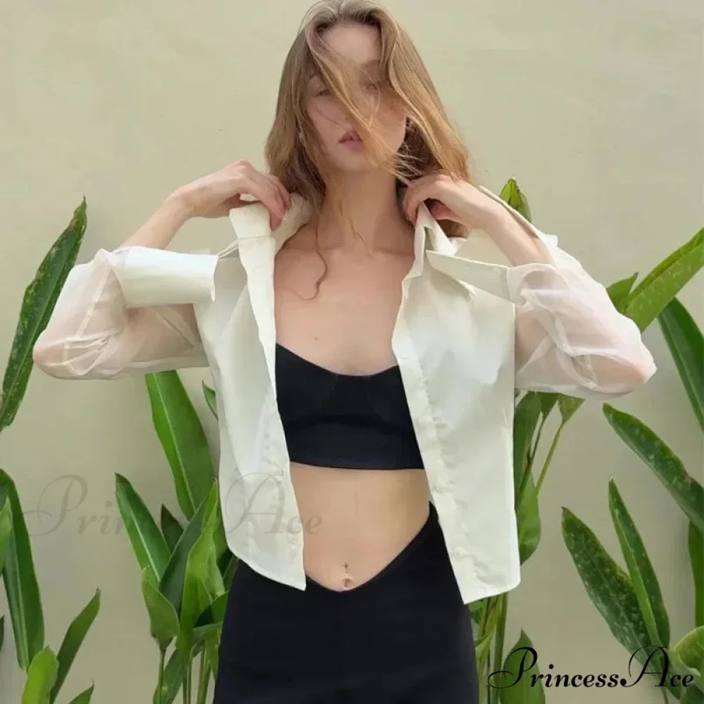 Warm Weather Transparent Slim Blouse