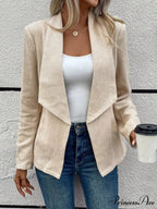 Waterfall Collar Open Front Coat