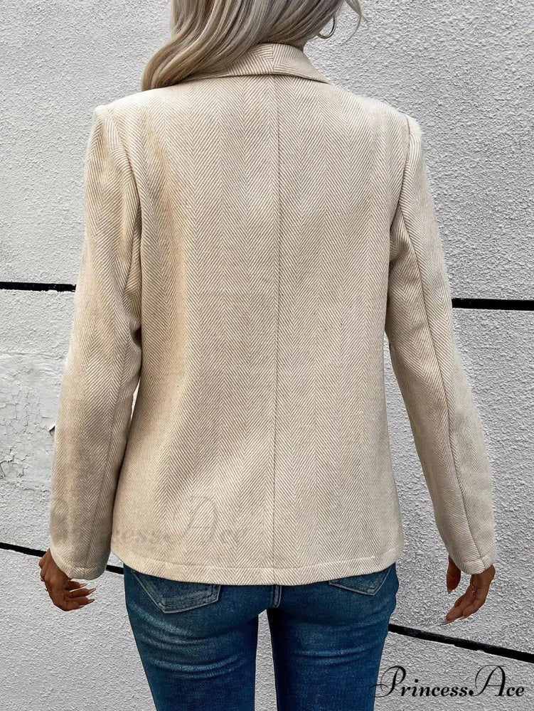 Waterfall Collar Open Front Coat