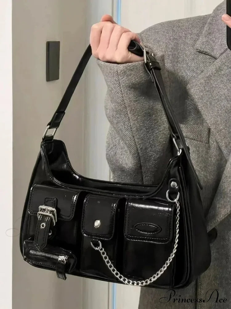 Wealthy Punk Chain Crossbody Shoulder Bag