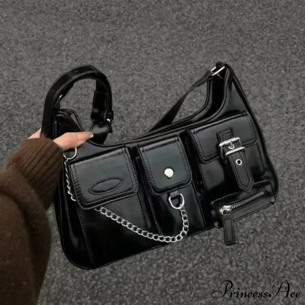 Wealthy Punk Chain Crossbody Shoulder Bag