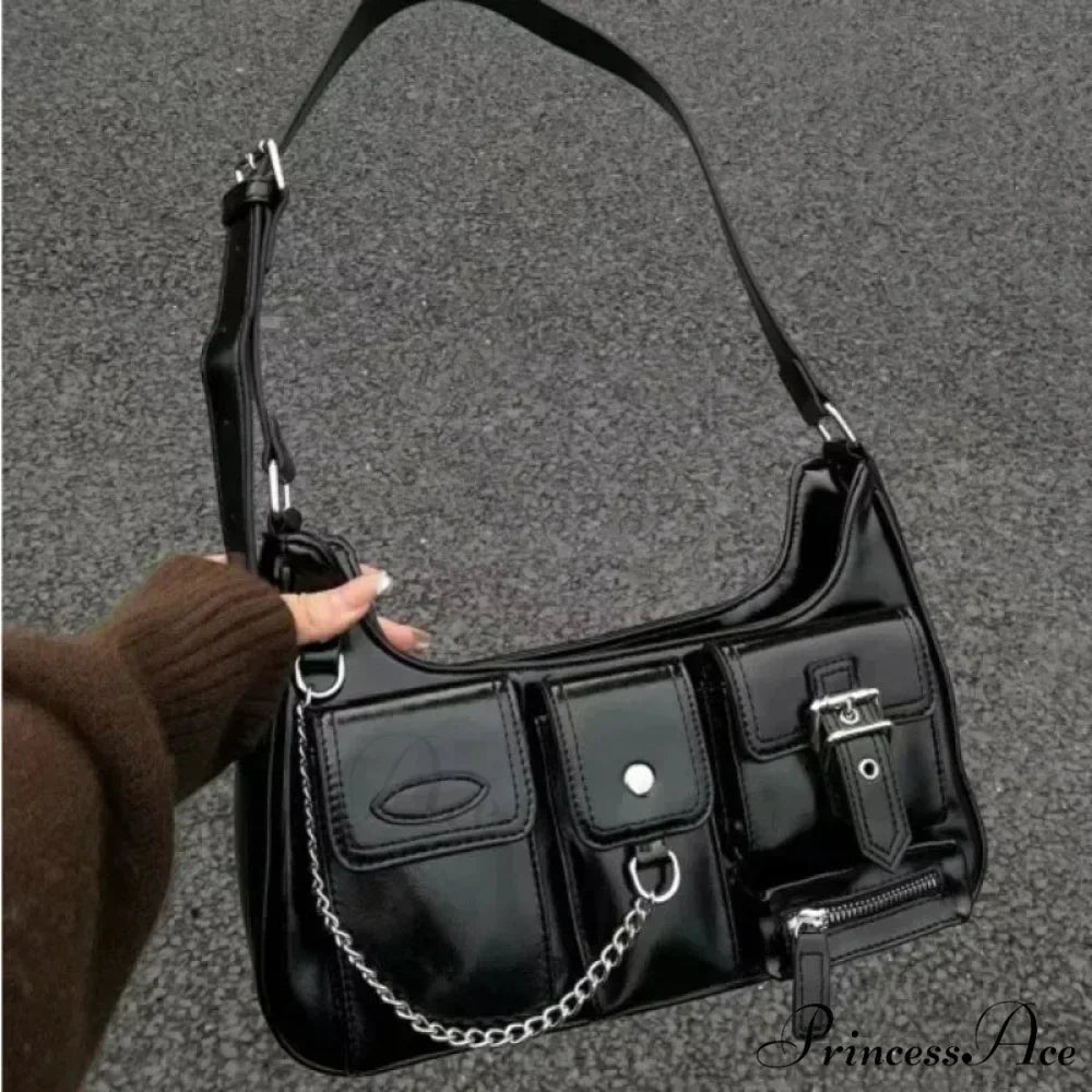 Wealthy Punk Chain Crossbody Shoulder Bag