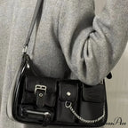 Wealthy Punk Chain Crossbody Shoulder Bag