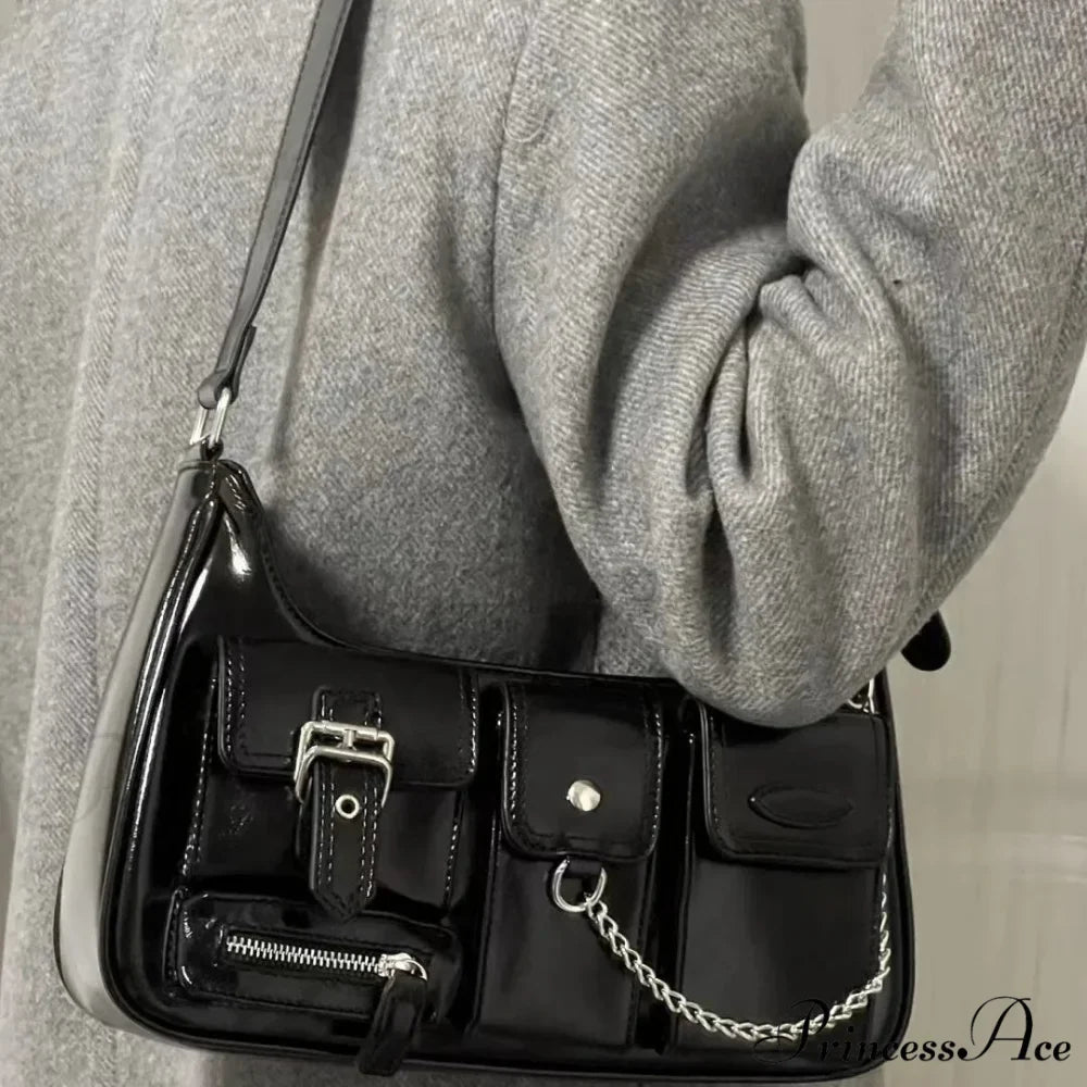 Wealthy Punk Chain Crossbody Shoulder Bag