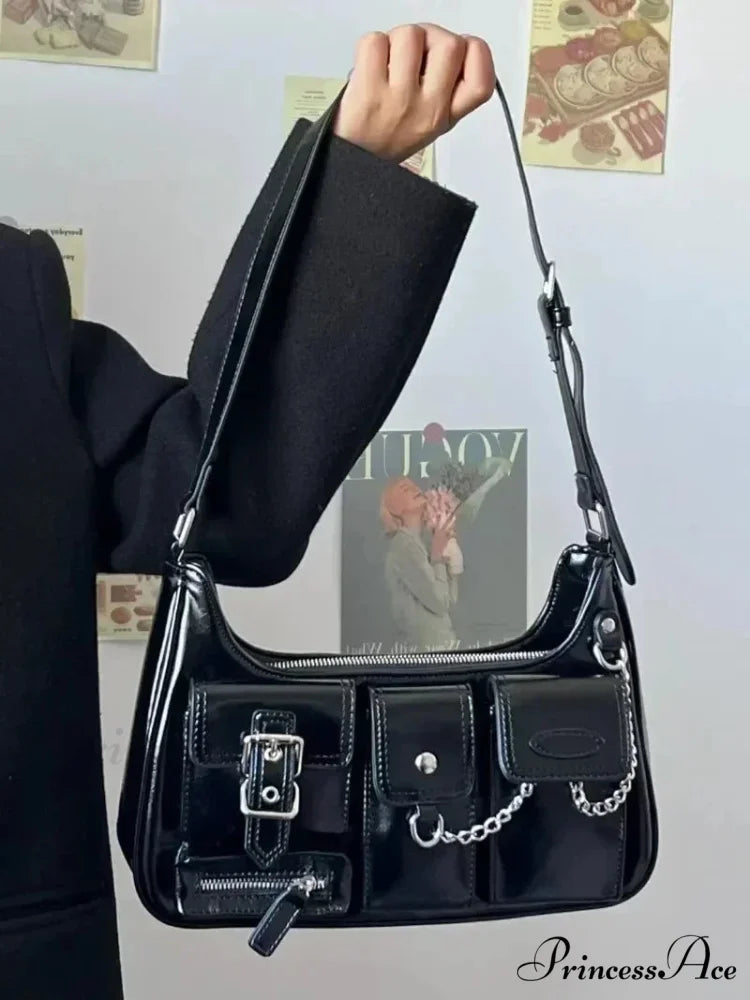Wealthy Punk Chain Crossbody Shoulder Bag