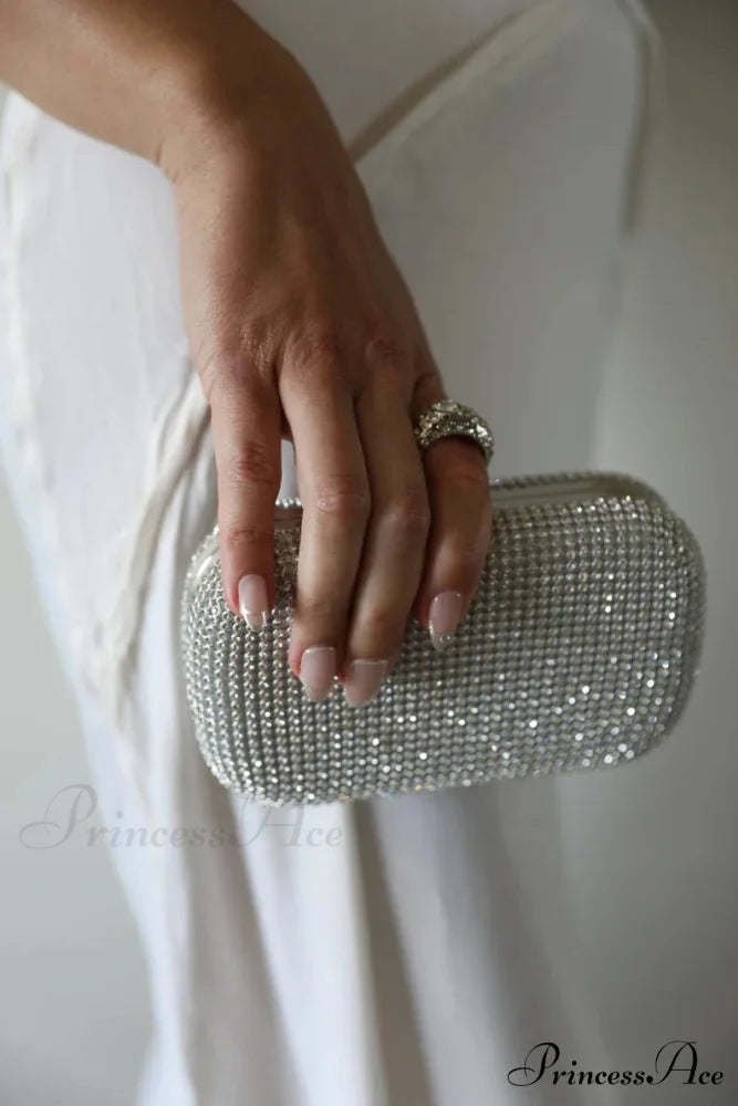 Wedding Sparkling Golden Evening Clutch Wristlet