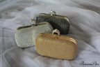 Wedding Sparkling Golden Evening Clutch Wristlet