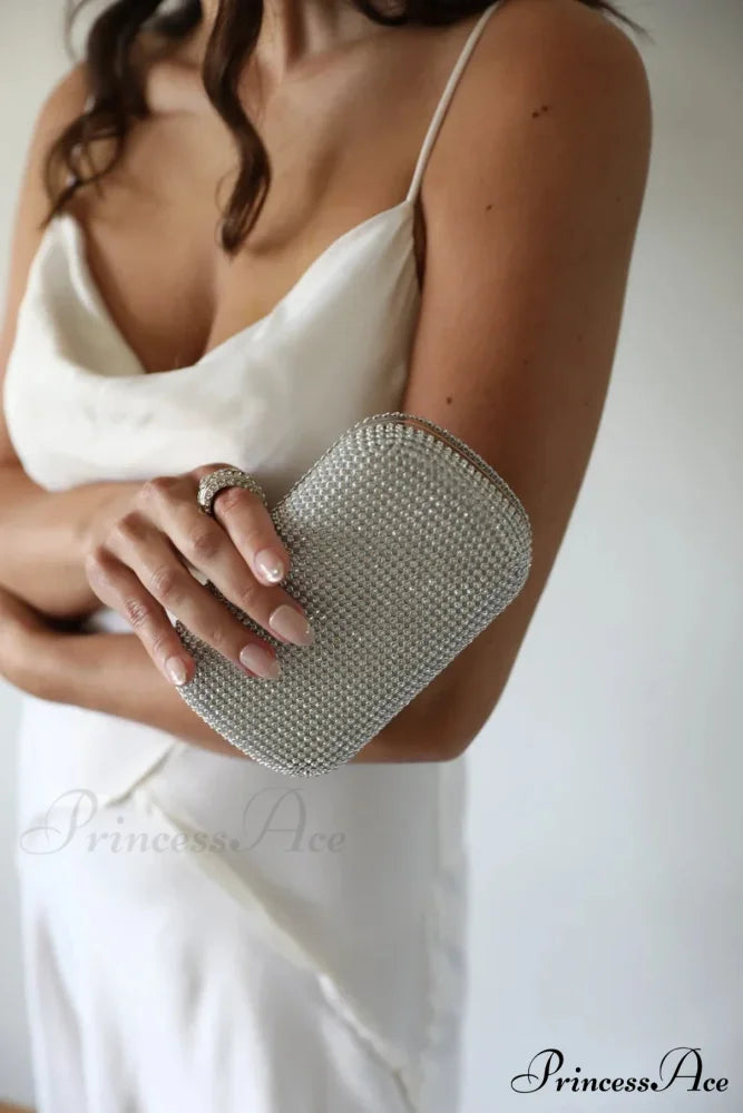 Wedding Sparkling Golden Evening Clutch Wristlet