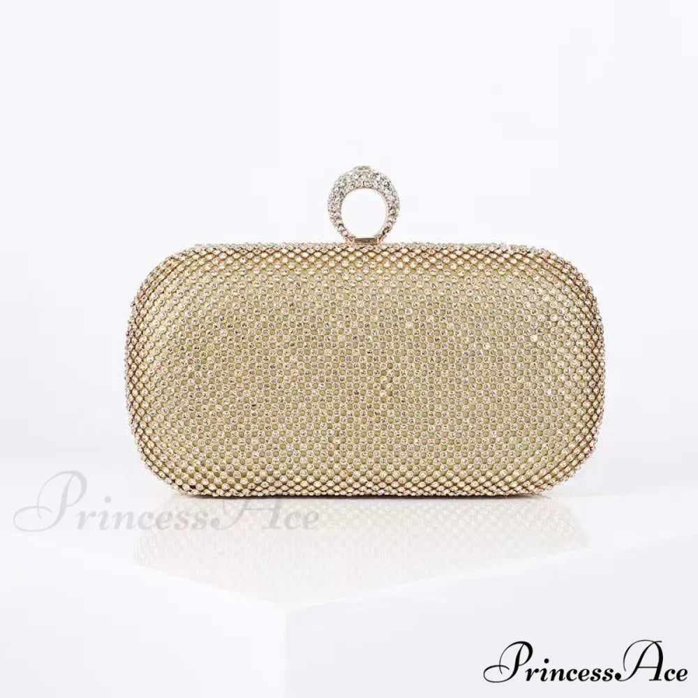 Wedding Sparkling Golden Evening Clutch Wristlet
