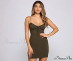 What's The Scoop Charming Ribbed Knit Mini Dress