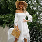 White Black Lace Dress