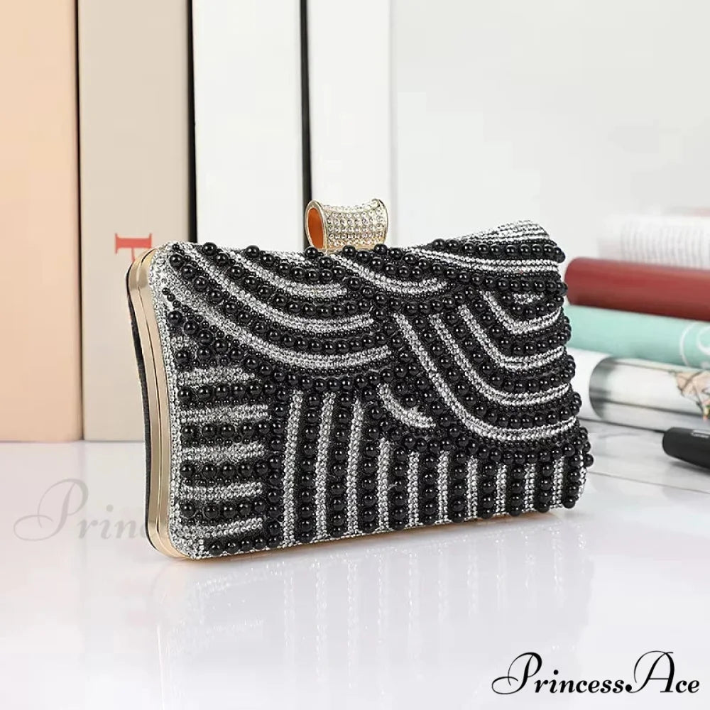 White Diamond Marriage Evening Clutch Wristlet