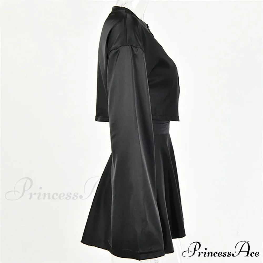 White Elegant Satin Skirts