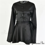 White Elegant Satin Skirts