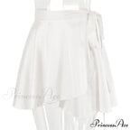 White Elegant Satin Skirts