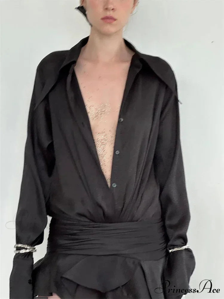 White Frilled Extended Sleeve Mini Dress