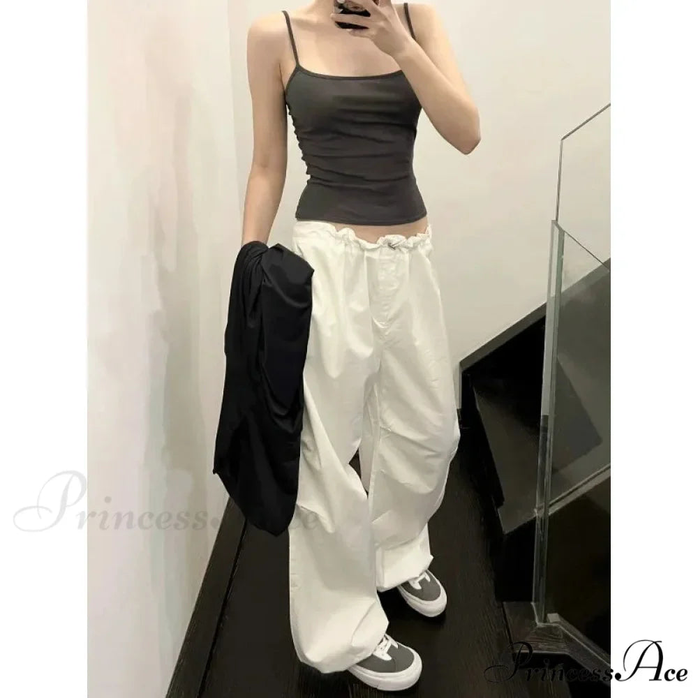 White Informal Stretchy Trousers
