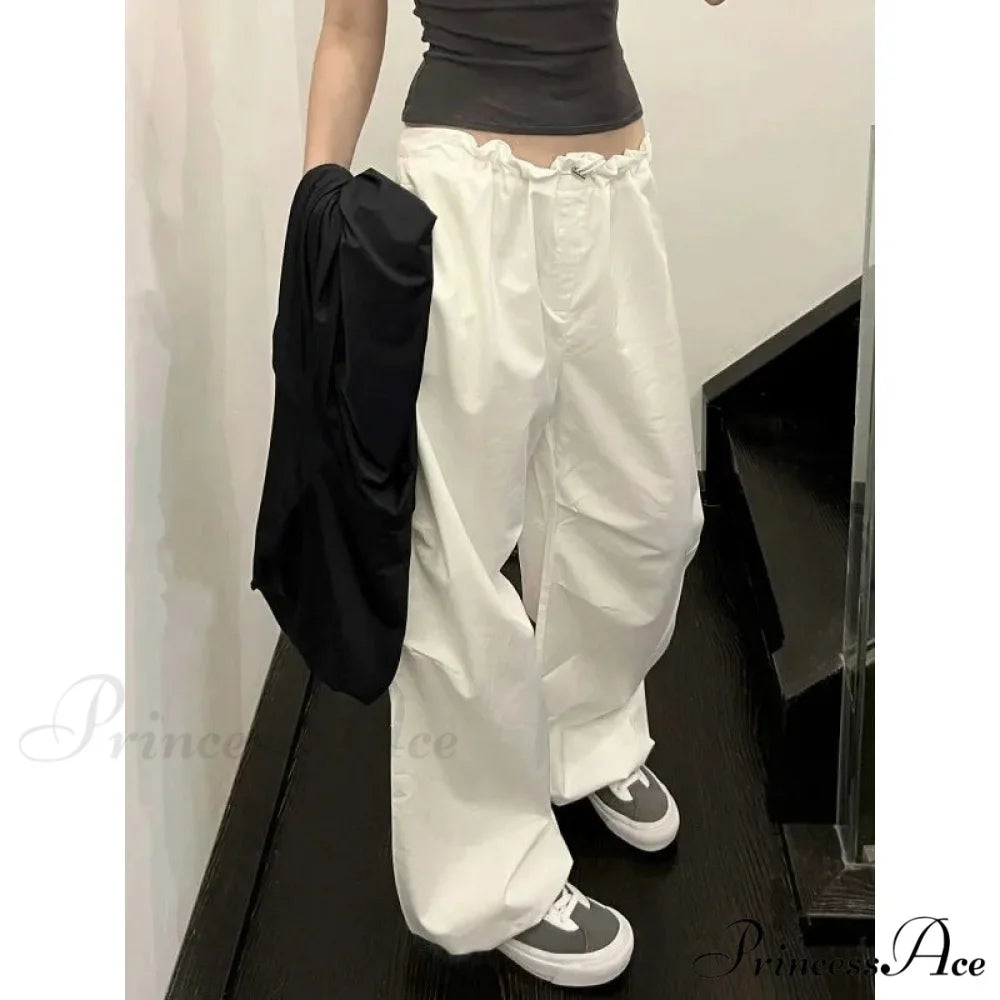 White Informal Stretchy Trousers