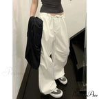 White Informal Stretchy Trousers