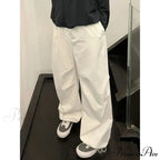 White Informal Stretchy Trousers