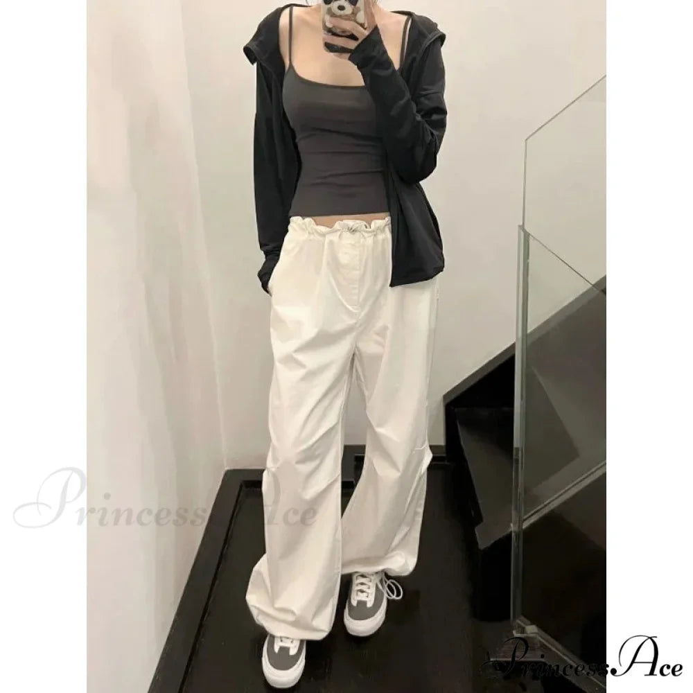 White Informal Stretchy Trousers