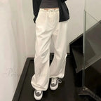 White Informal Stretchy Trousers