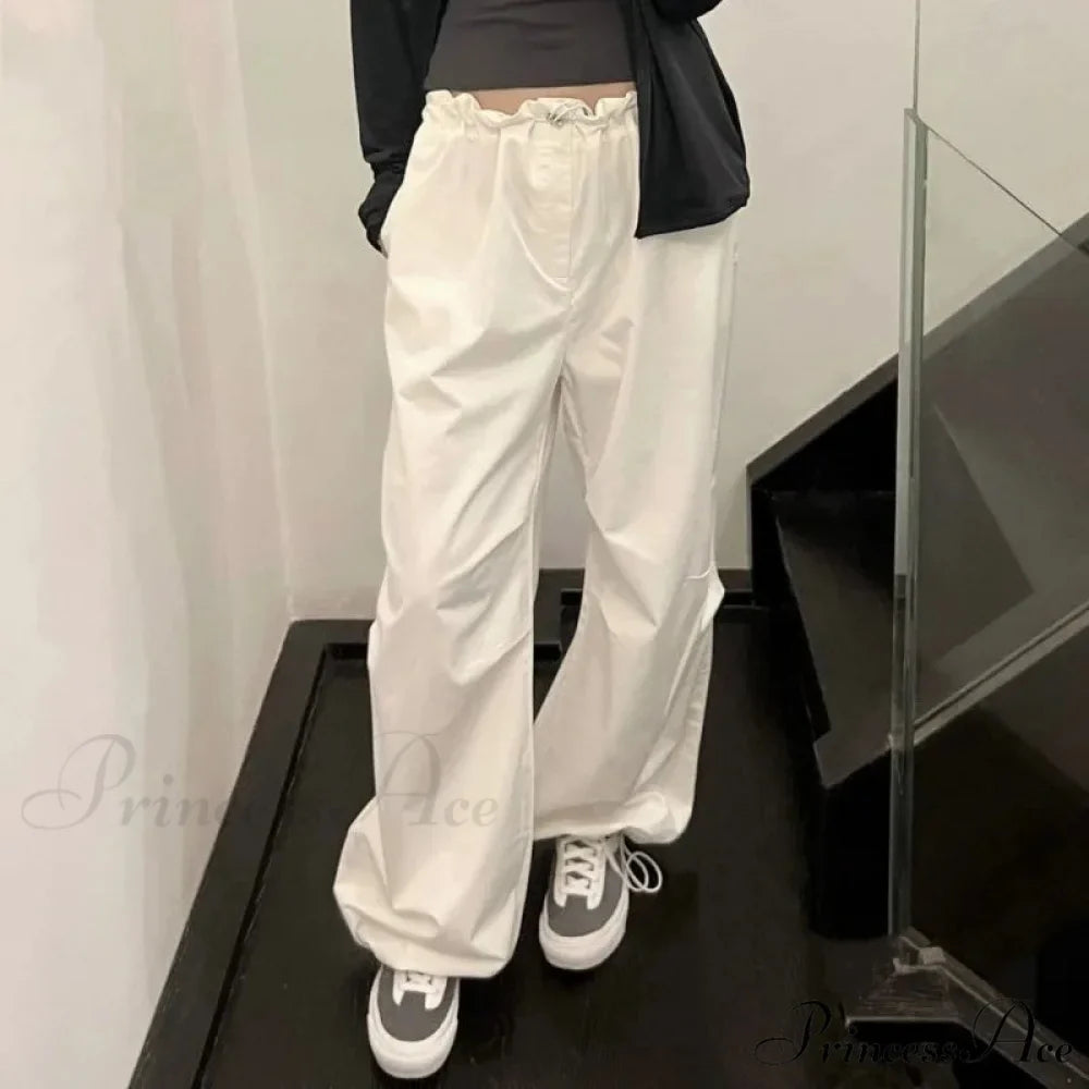 White Informal Stretchy Trousers