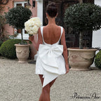 White Pearl Backless Party Dress
