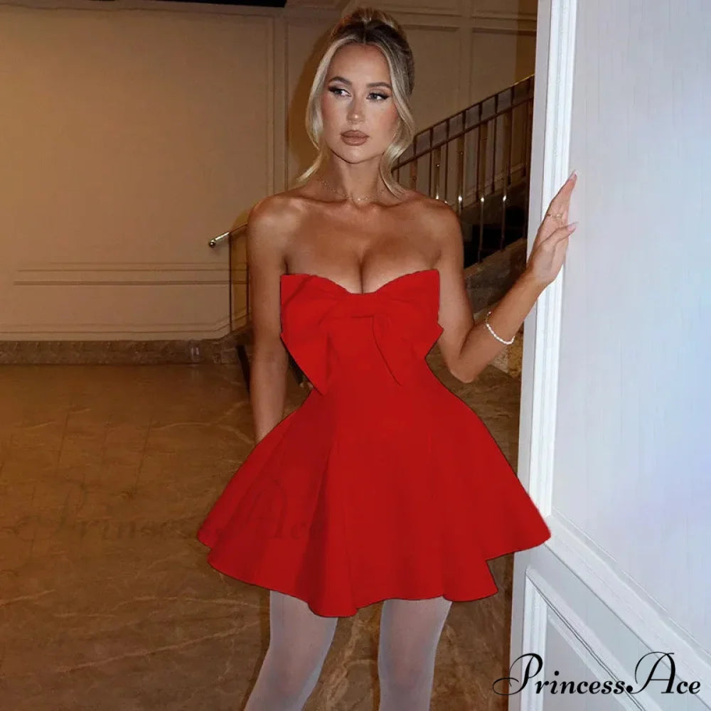 White Pearl Backless Party Dress