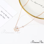 White Shell Butterfly Diamond Necklace