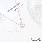 White Shell Butterfly Diamond Necklace