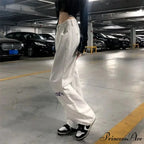 White Tall Waist Urban Pants