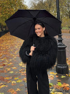 White Thick Cropped Jacket