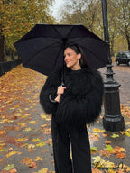 White Thick Cropped Jacket