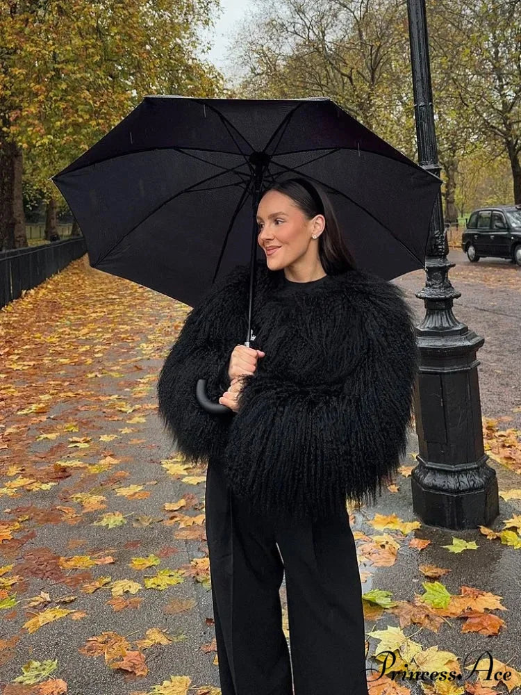 White Thick Cropped Jacket