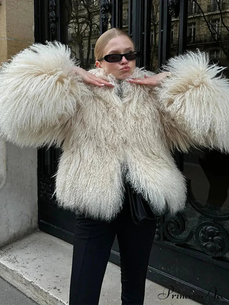 White Thick Cropped Jacket