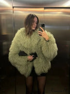 White Thick Cropped Jacket