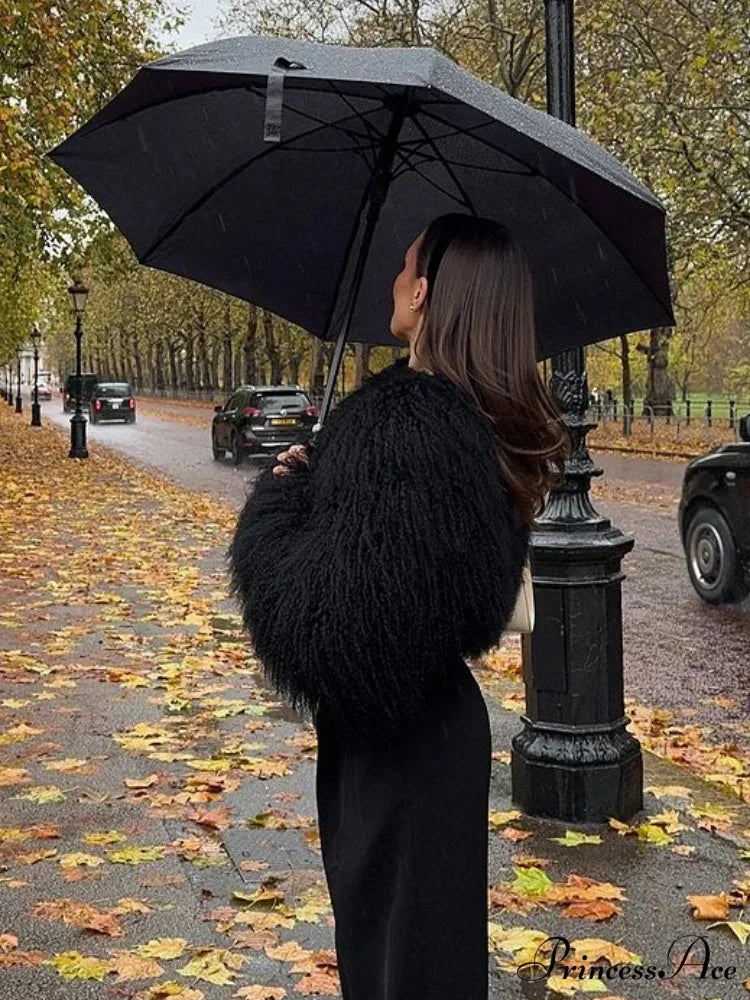 White Thick Cropped Jacket