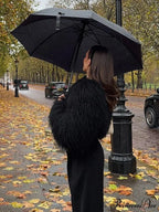 White Thick Cropped Jacket