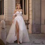White Transparent Rear Lace Mermaid Wedding Gown