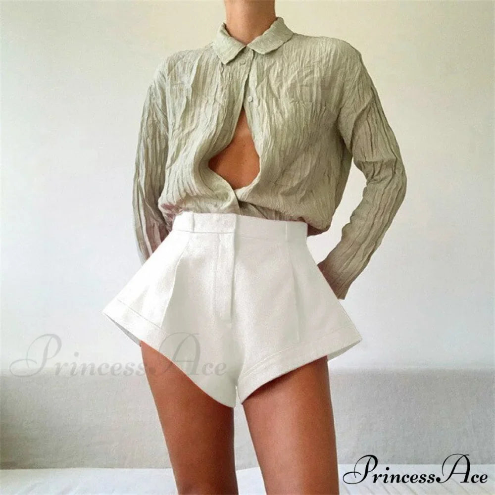 Wide Leg High Waist Loose Sexy Casual Shorts