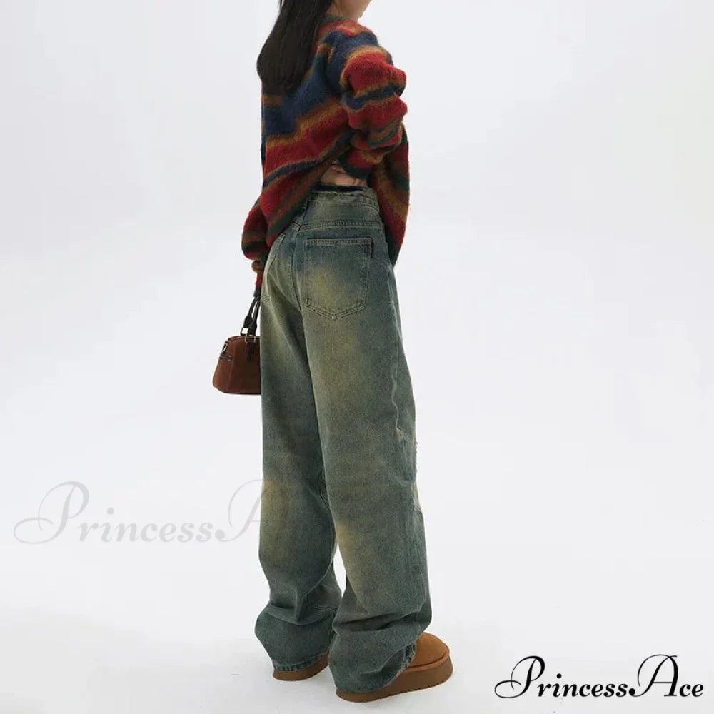 Wide Y2k Vintage Baggy Distressed Streetwear Denim Jean