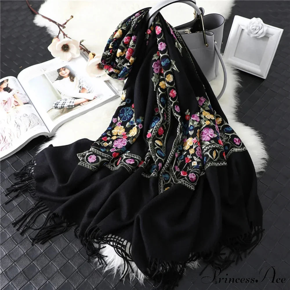 Winter Plaid Cashmere Poncho Tassel Scarf - Luxury Warm Thickened Unisex
