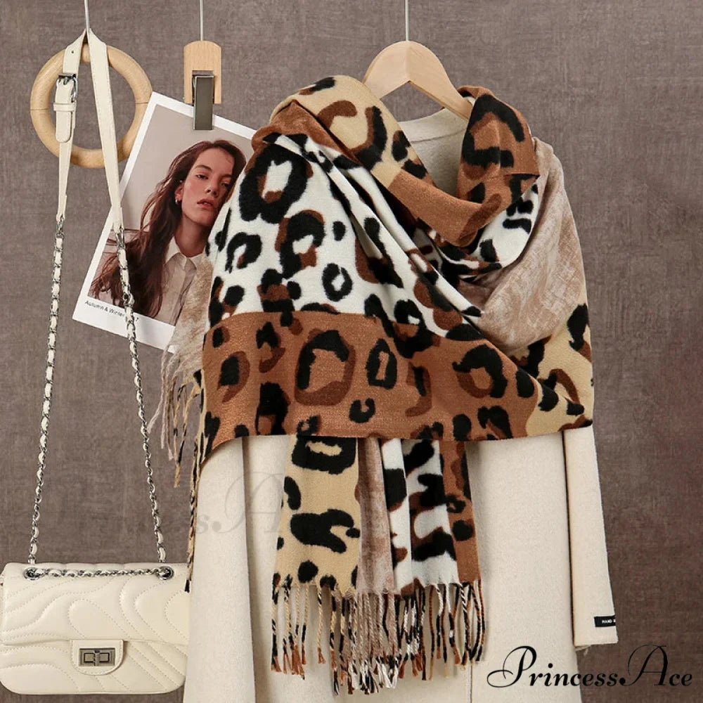 Winter Plaid Cashmere Poncho Tassel Scarf - Luxury Warm Thickened Unisex