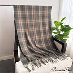 Winter Warm Cashmere-Like Plaid Blanket Wrap Scarf for Women