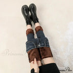 Winter Warm Thick Velvet High Skinny Slim Stretch Pencil Denim Jean