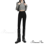 Winter Women Thick Velvet High Waist Skinny Casual Lady Denim Pencil Pants Plus Size Fleece Warm Slim Fit Stretch Trousers Jean