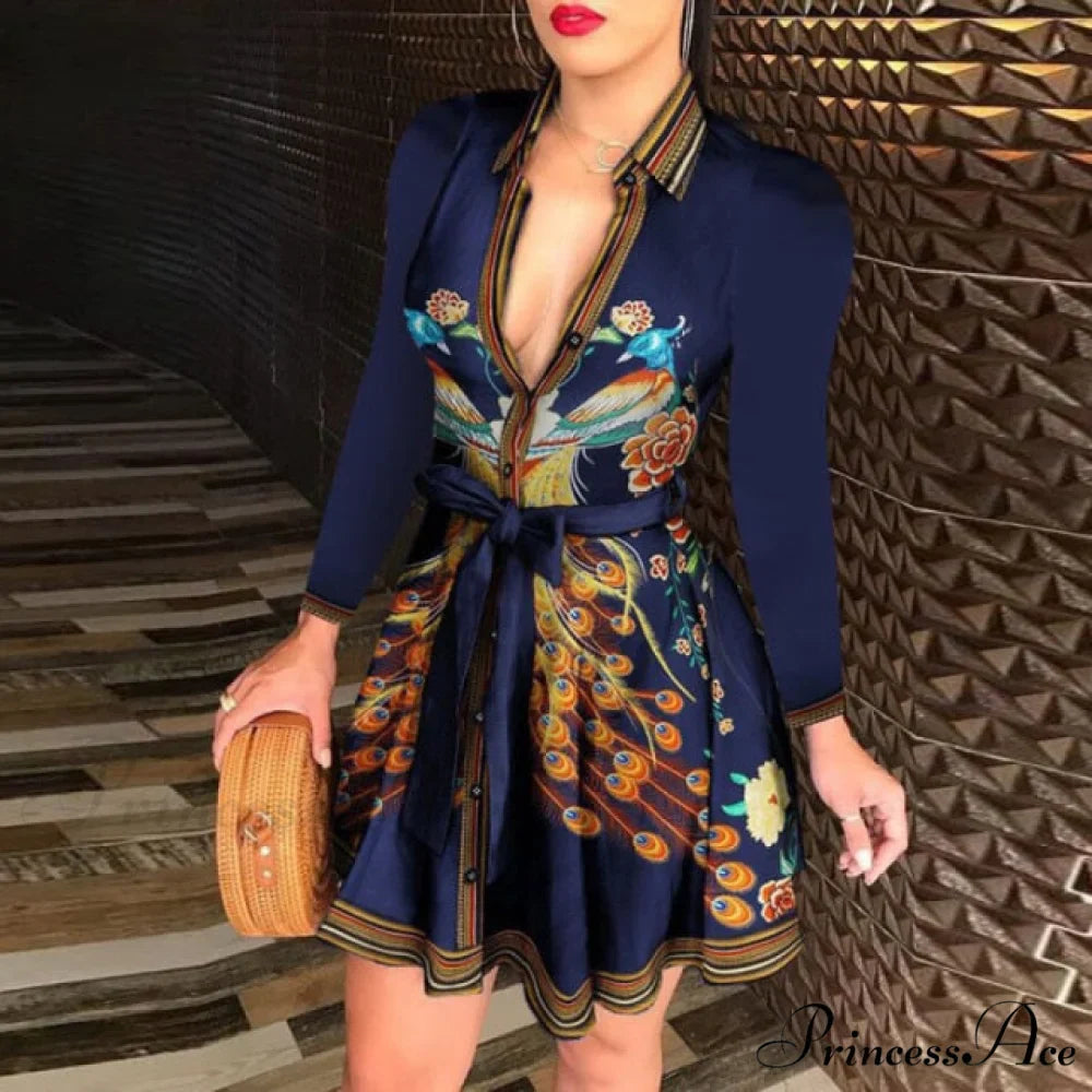 Women Chain Print Sleeveless Dress