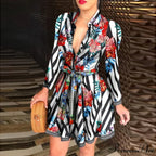 Women Chain Print Sleeveless Dress